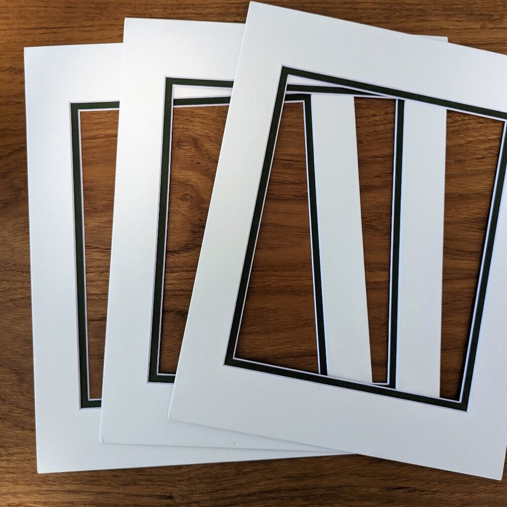 3 - 11x14 Double Mats for 8x10 Photos Pictures Diploma Frames NEW w/o Tags